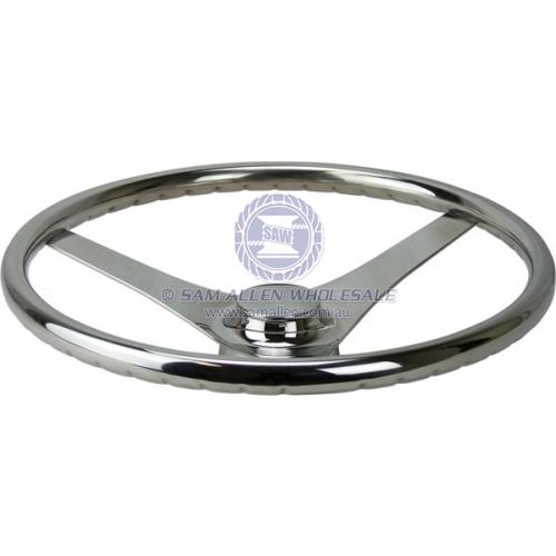 STEERING WHEELS - 3 SPOKE - POLISHED STAINLESS STEEL