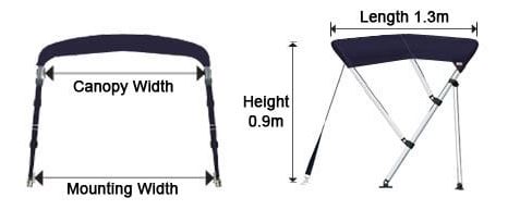 Oceansouth Whitewater Pro Bimini & Rocket Launcher – Aluminium