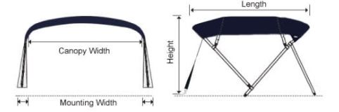 Oceansouth Stainless Steel Sailboat Bimini Top