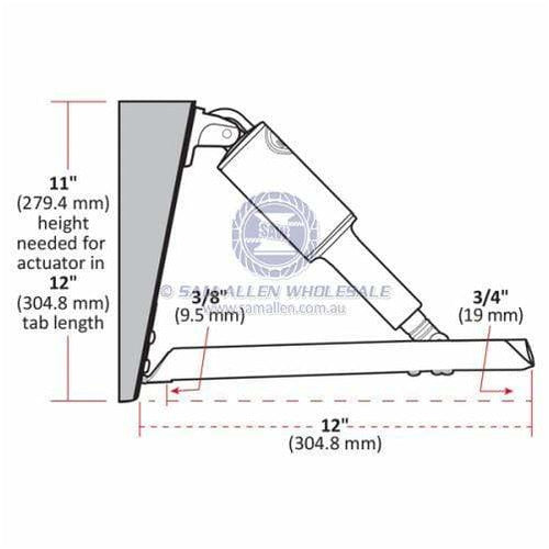 Lenco Trim Tab Kit - Tapered Plate (Electro Polished)