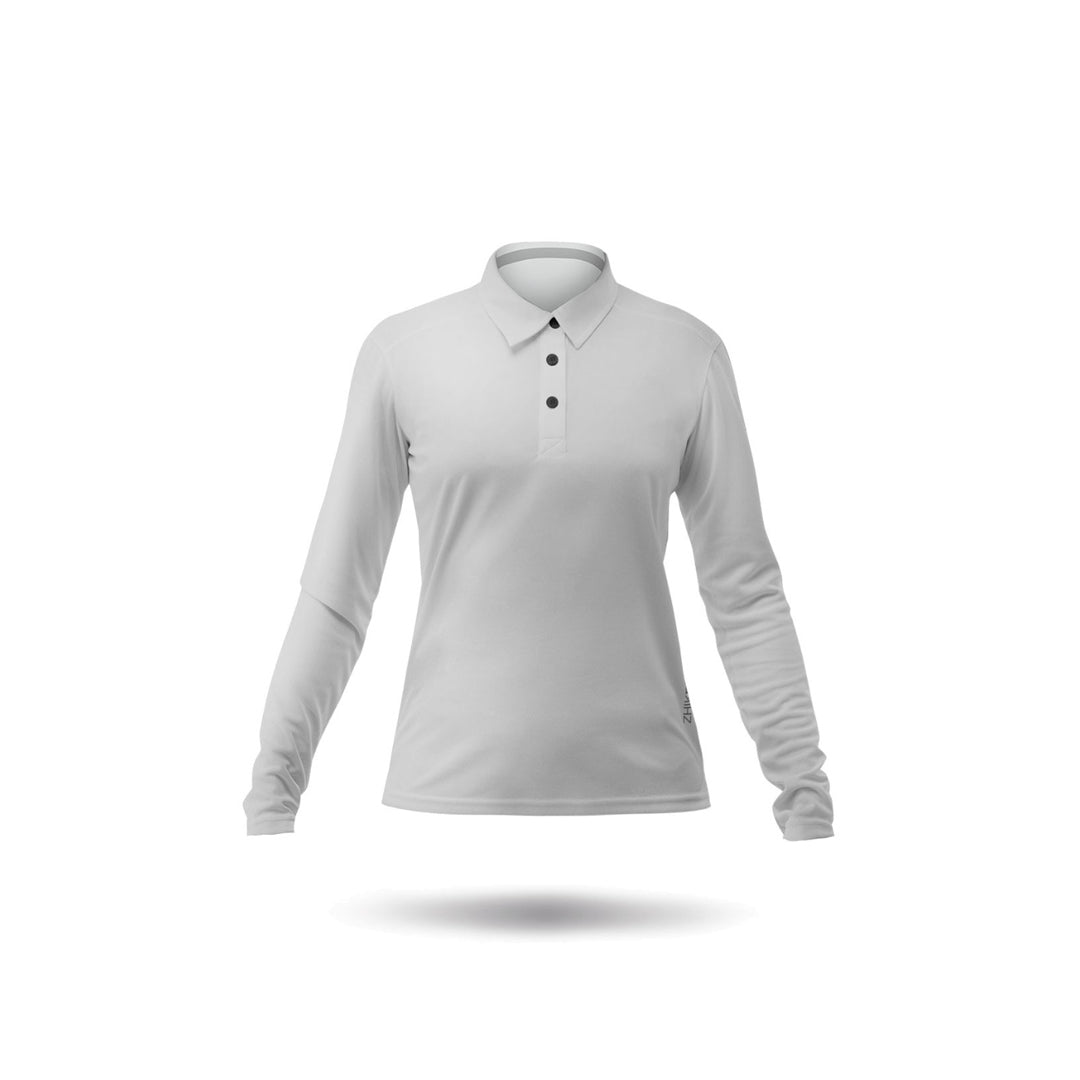 Womens ZhikDry LT Long Sleeve Polo - Ash