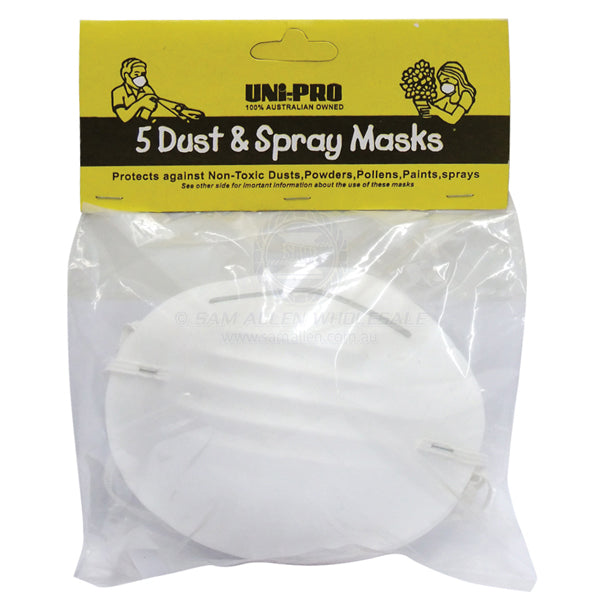 Dust masks disposable paper - pack of 5 | Sam Allen