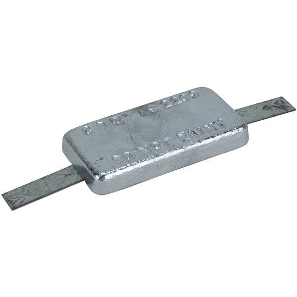 Anode zinc block rectangular with strap 300 x 100 x 32mm