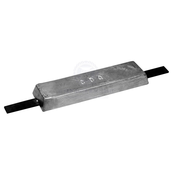 Anode alloy block rectangular with strap 510 x 130 x 50mm