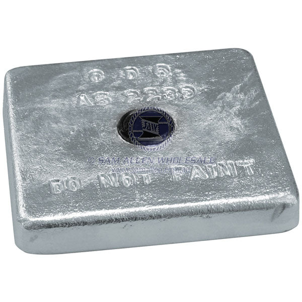 Anode zinc block square bolt-on 90 x 90 x 19mm