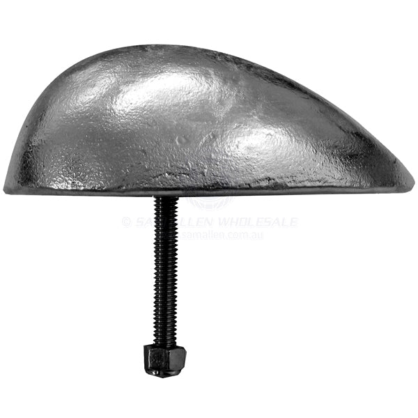 Anode zinc block teardrop with 3/8 UNC stud 155 x 120 x 60 | Sam Allen