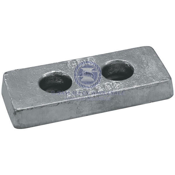 Anode zinc block rectangular bolt-on 200 x 100 x 32mm