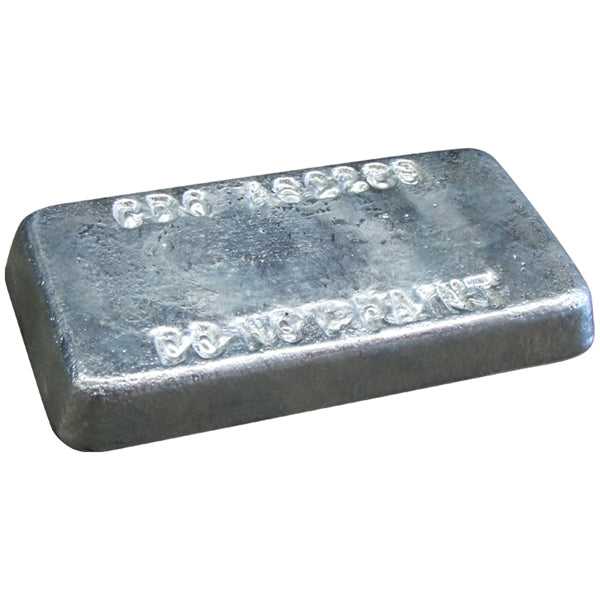 Anode zinc block rectangular 160 x 80 x 25mm
