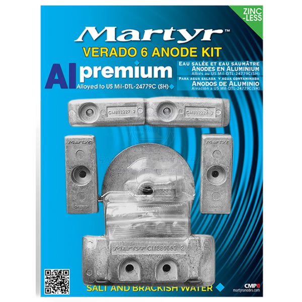 Anode kit alloy outboard Mercury Verado 6 cylinder