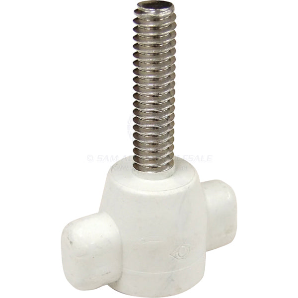 Canopy wing bolt nylon with 1/4 UNC SS thread white | Sam Allen