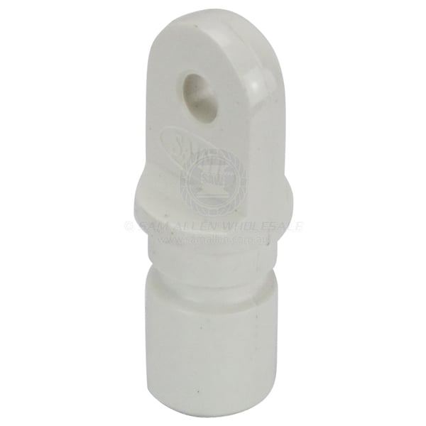 Canopy tube end nylon suit 20mm x 1.6mm tube white - pack of 10 | Sam Allen