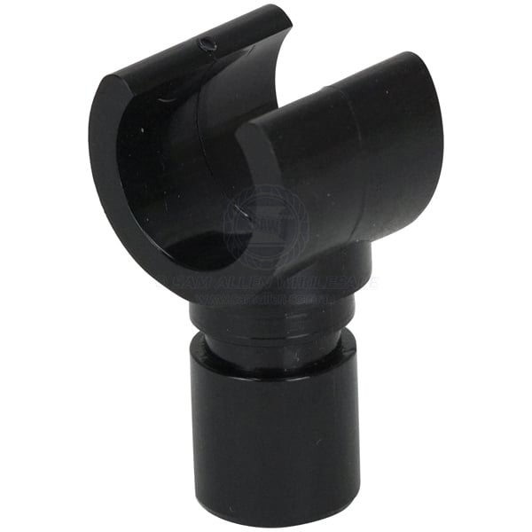 Canopy tube clip end suit 20mm x 1.6mm tube black - pack of 10 | Sam Allen