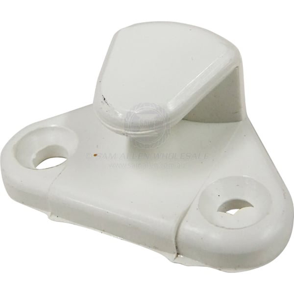 Hook white nylon fixed mount 8mm wide opening- pack of 100 | Sam Allen
