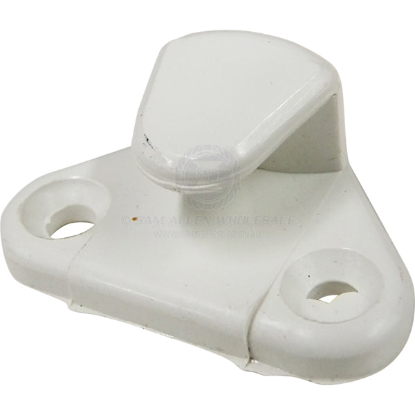 Hook white nylon fixed mount 8mm wide opening- pack of 10 | Sam Allen