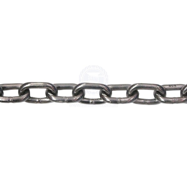 Chain 304G stainless medium link 10mm per metre