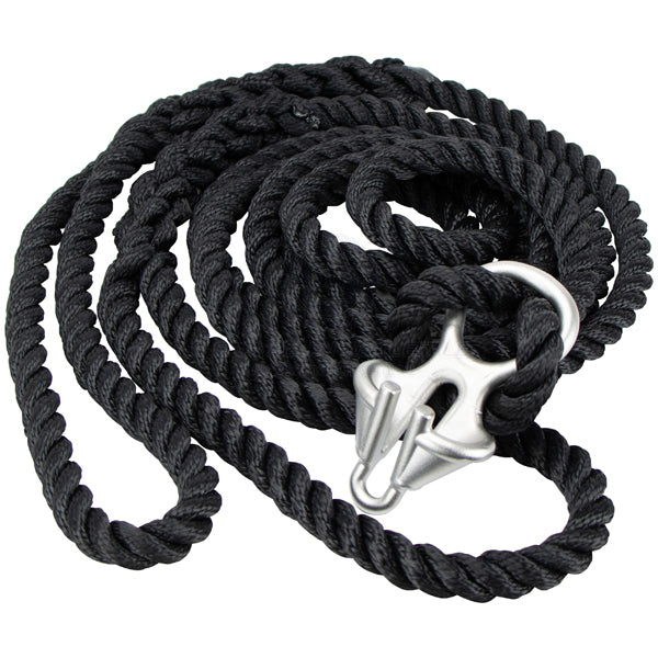 Mooring snubber bridle 20mm x 3m dual tether suit 10-13mm chain