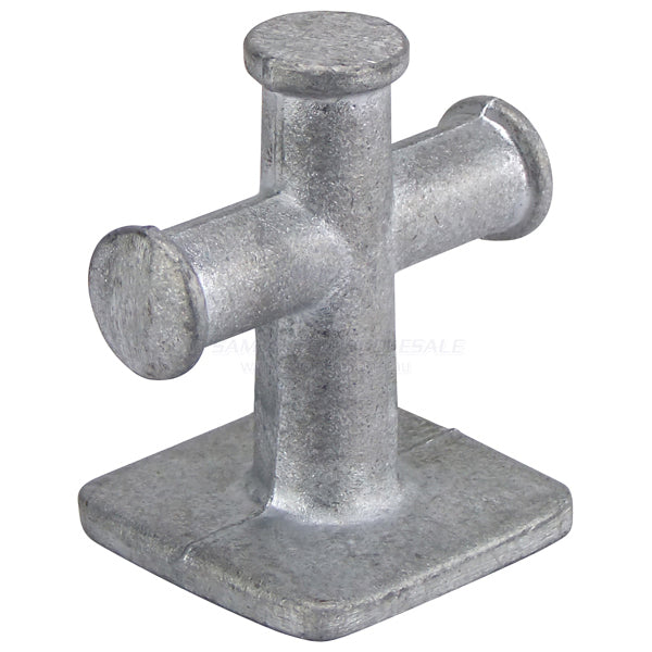 Bollard cross cast aluminium weld-on 75mm | Sam Allen