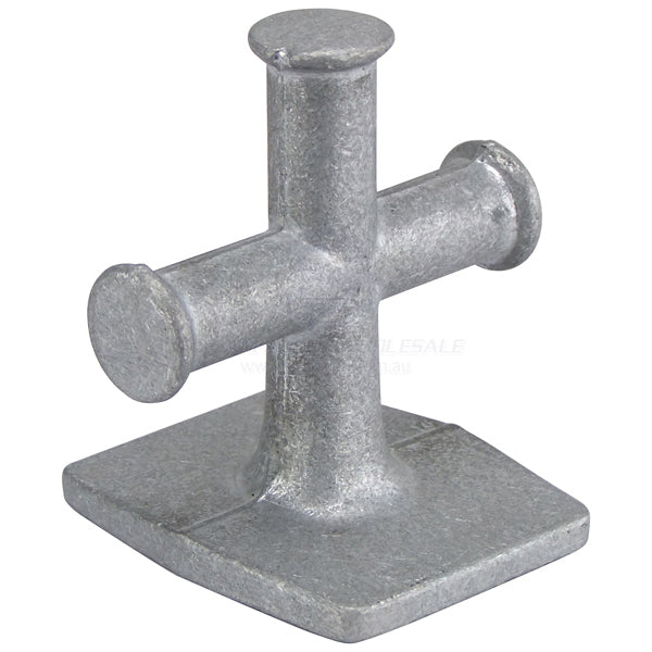 Bollard cross cast aluminium weld-on 100mm - pack of 20 | Sam Allen