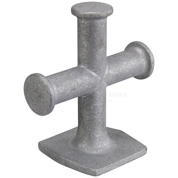 Bollard cross cast aluminium weld-on 150mm | Sam Allen