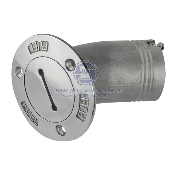 Deck filler 316G cast SS 30° flush 2 ID hose marked fuel - pack of 12 | Sam Allen