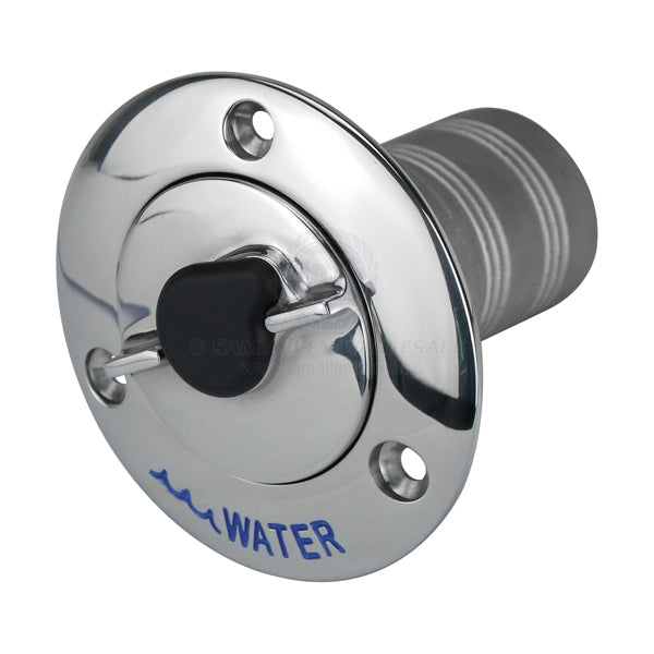 Deck filler G316 SS lockable 90° suit 1-1/2 marked water-pack of 12