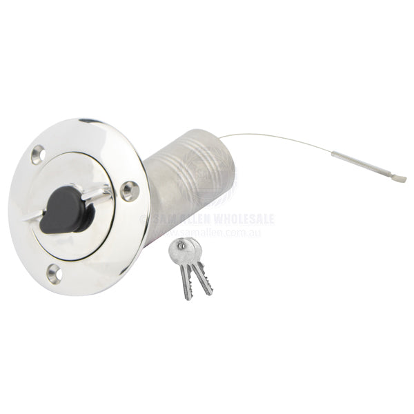 Deck filler G316 SS lockable 30° suit 1-1/2 ID hose blank | Sam Allen