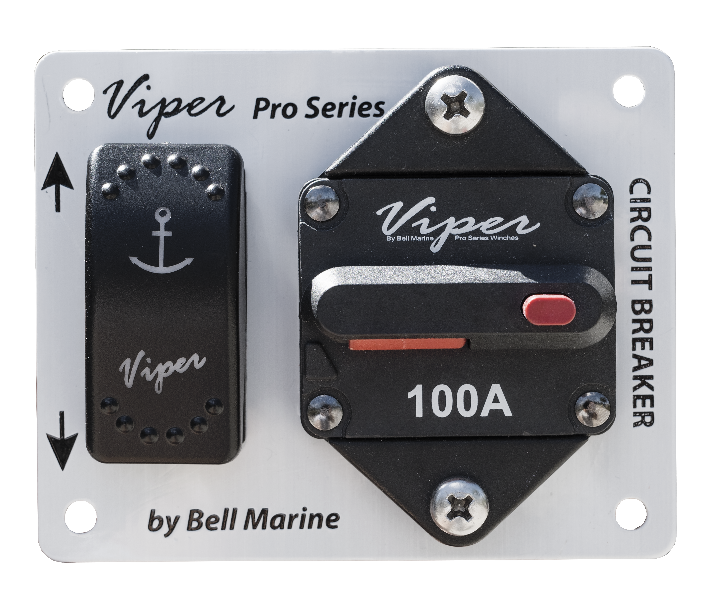 Combo Led Up/Down Momentary Switch & 100A Circuit Breaker Plus Alloy Face Place