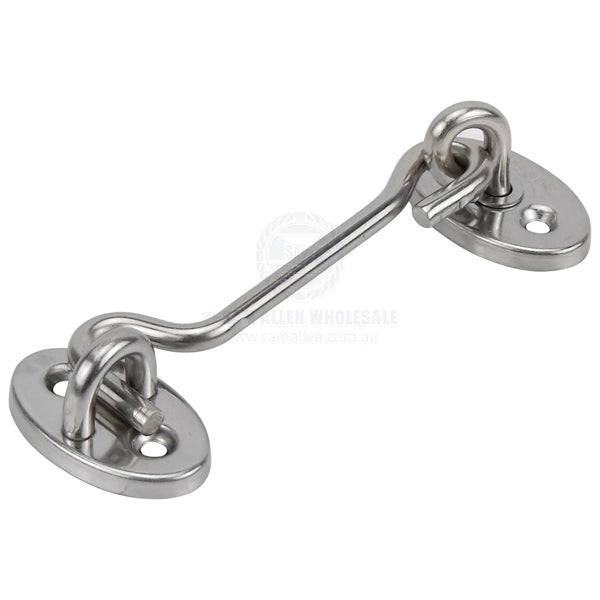 Cabin hook 304G pressed SS light duty 110 x 40mm