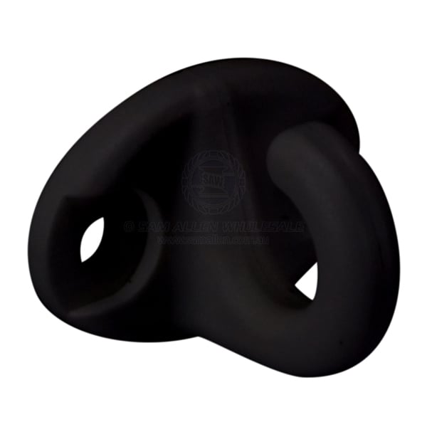 Hook black nylon fixed 35 x 22mm base suit 8mm cord - pack of 20 | Sam Allen