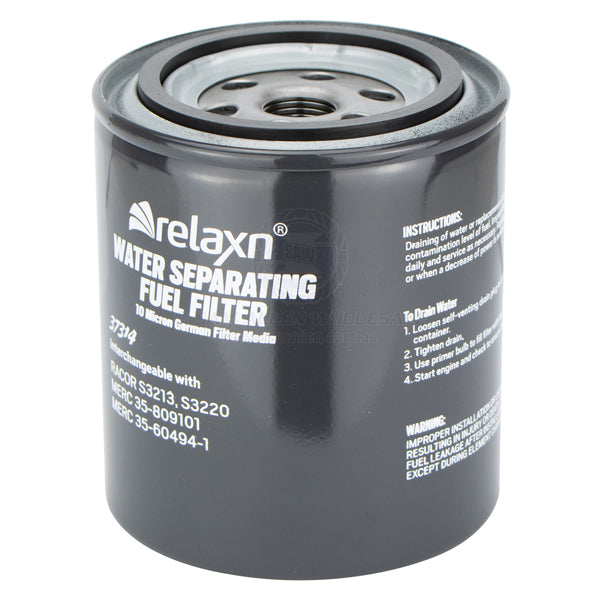 Fuel filter element Relaxn 10 mic suit clear bowl Mercury-pack of 20