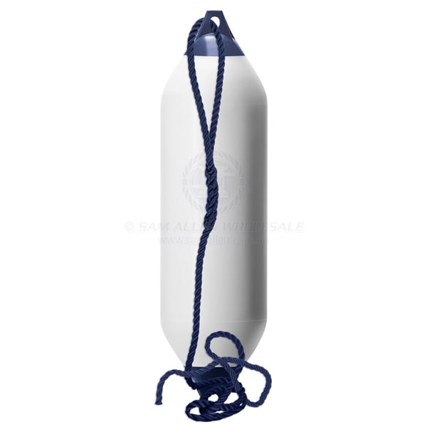 Fender Castro HD F7 white with blue tip incl 3m laid poly rope | Sam Allen