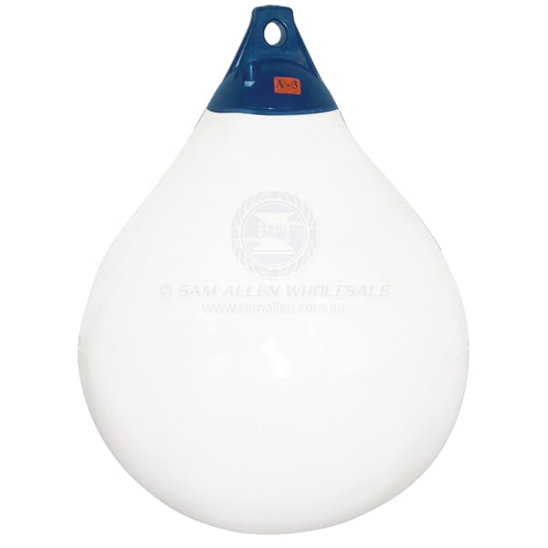 Fender / buoy Castro HD A2 white with blue tip 490 x 340mm | Sam Allen
