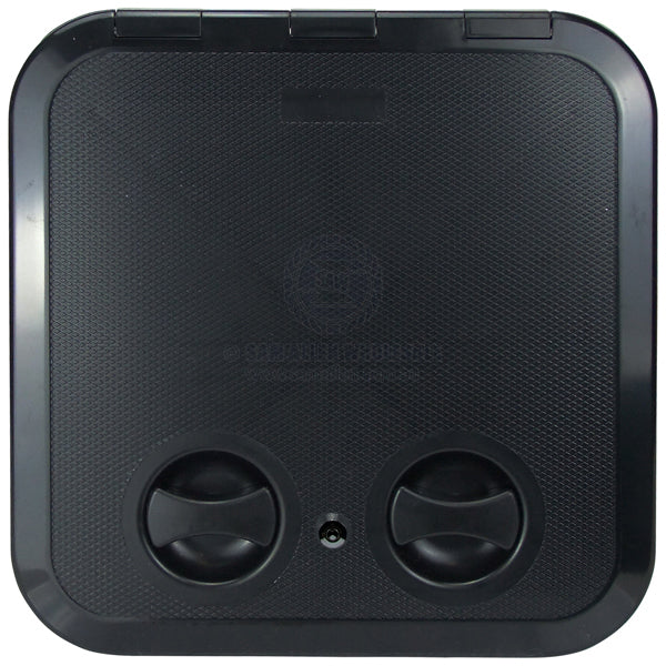 Hatch access Europa with lock black ASA plastic 380 x 380mm | Sam Allen