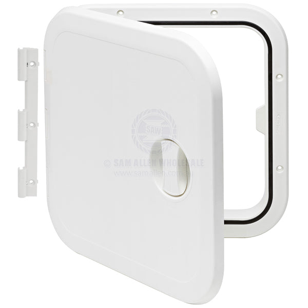 Hatch access Can SB white ASA hinge option 373 X 373mm