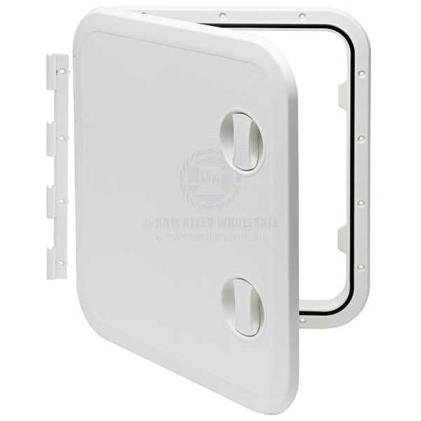 Hatch access Can SB white ASA hinge option 513 X 458mm