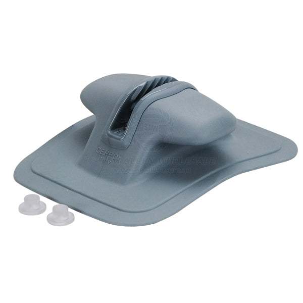 Inflatable dinghy bow bollard with V cleat rubber suit 8-12mm grey | Sam Allen
