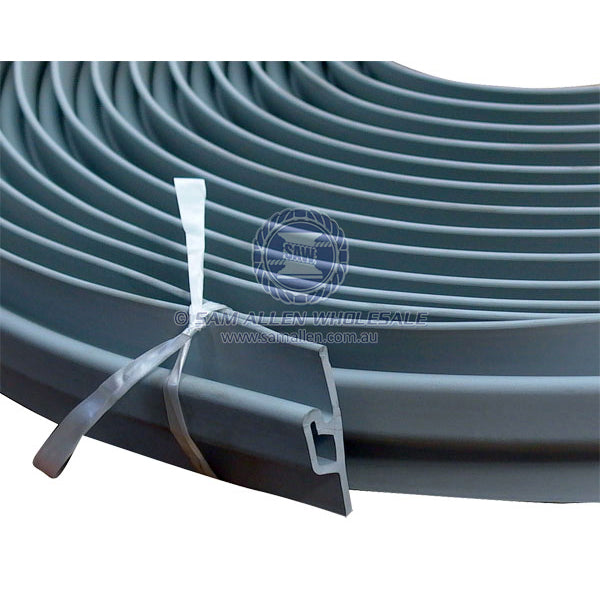 Inflatable dinghy protection strip rubber 60mm x 16mm x 24m roll grey