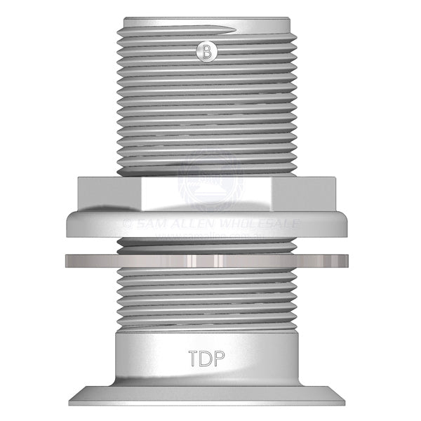 Skin fitting Trudesign white recessed full thread 1-1/4 BSPM