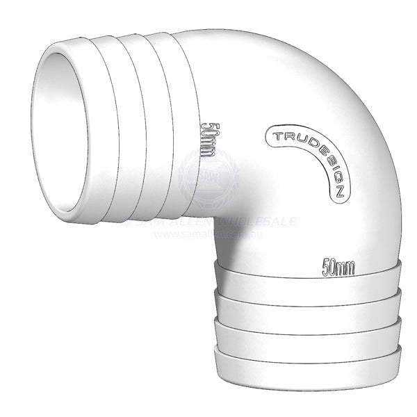 Hose joiner Trudesign white 90° elbow 2 x 2 | Sam Allen
