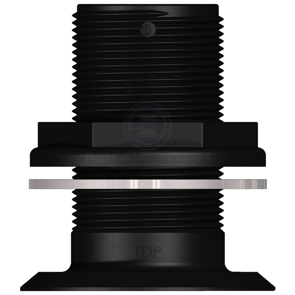 Skin fitting Trudesign black recessed full thread 1-1/2 BSPM