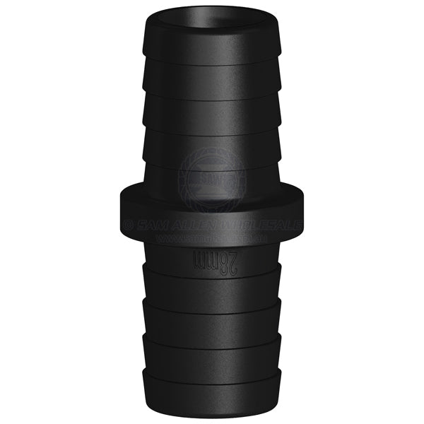 Hose joiner Trudesign black straight 1-1/8 x 1-1/8 | Sam Allen