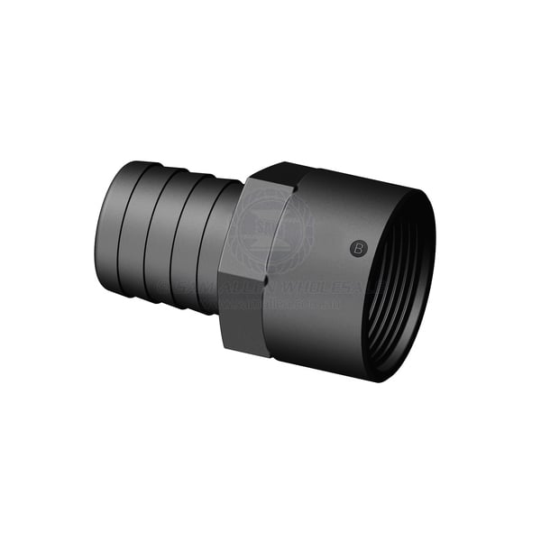 Hose tail Trudesign black straight 1-1/4 BSPF x 1-1/4 | Sam Allen