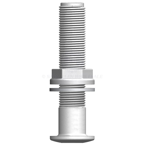 Skin fitting Trudesign white full thread long 3 BSPM x 160mm | Sam Allen