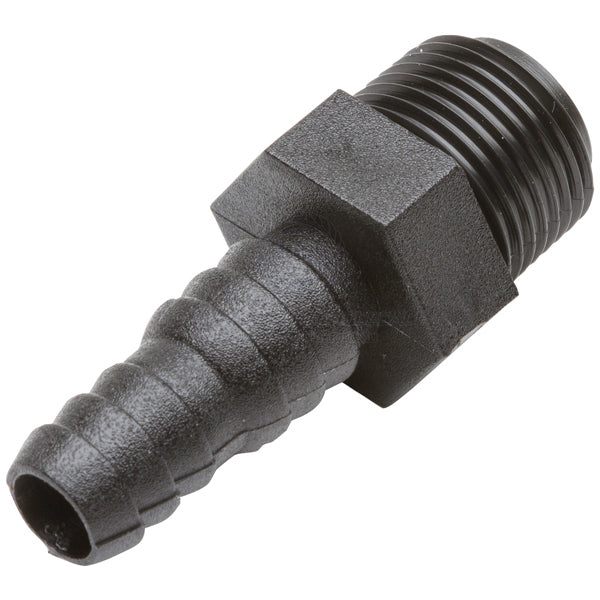 Hose tail nylon straight fuel resistant 3/8 BSPPM x 10 & 12mm blk | Sam Allen