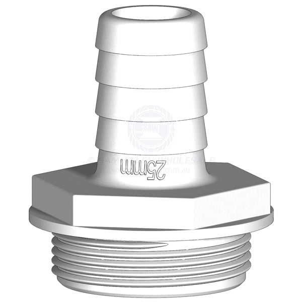 Hose tail kit Trudesign white Aquavalve straight 1 - pack of 3 | Sam Allen