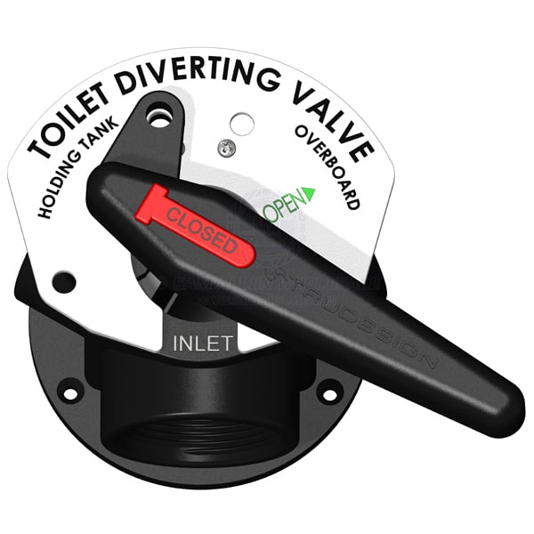 Toilet diverter Trudesign black Aquavalve 1-1/2 BSPF 3 position | Sam Allen