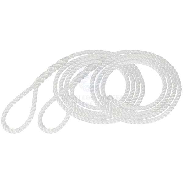 Fender lines poly silver 3 strand 8mm x 2m with eye pair-pack of 10 | Sam Allen