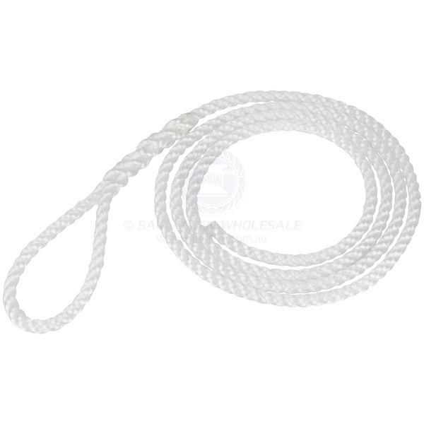 Mooring line polyethylene silver 3 strand 12mm x 10m - pack of 10