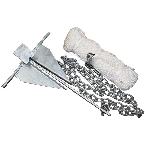 Anchor kit sand 6lb incl 2m gal chain & 6mm x 50m rope - pack of 6