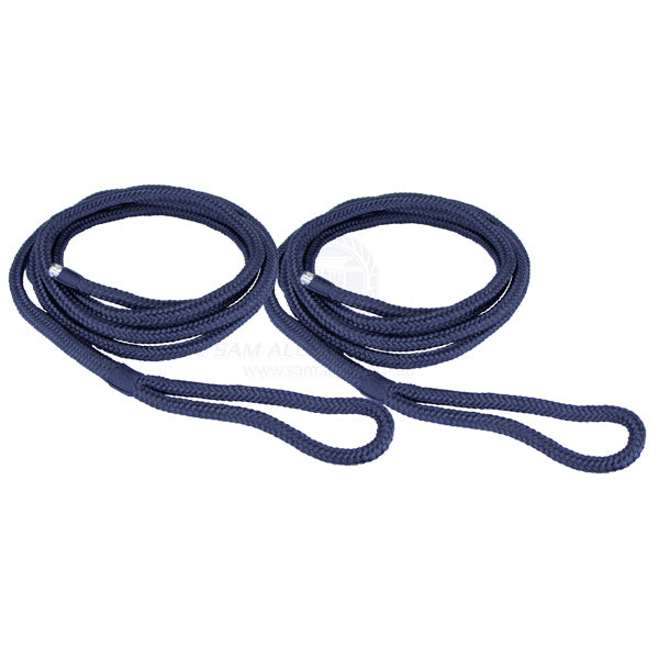 Fender lines braided polyester navy inc eye 10mm x 2.5m pair-pack of 12